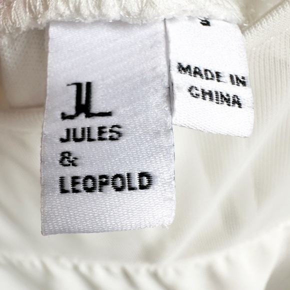 Jules & Leopold White Cold Shoulder Blouse Top Size Small Ruffle - Picture 8 of 9